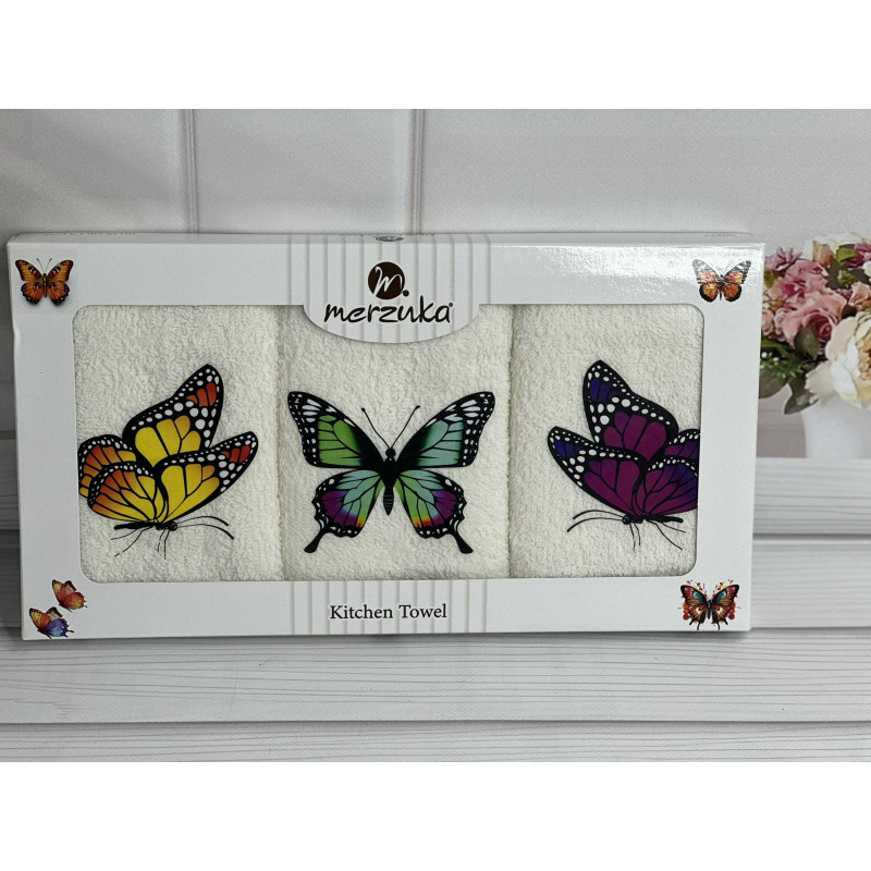 Merzuka butterfly Махрові рушники 30х50см., 3шт. (62908)