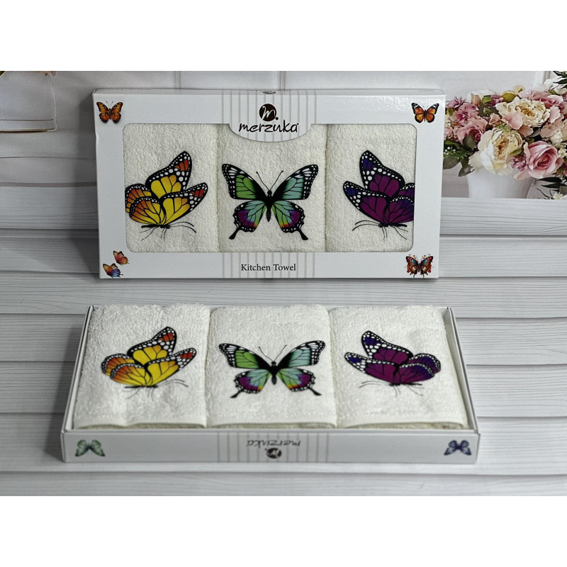 Merzuka butterfly Махрові рушники 30х50см., 3шт. (62908)