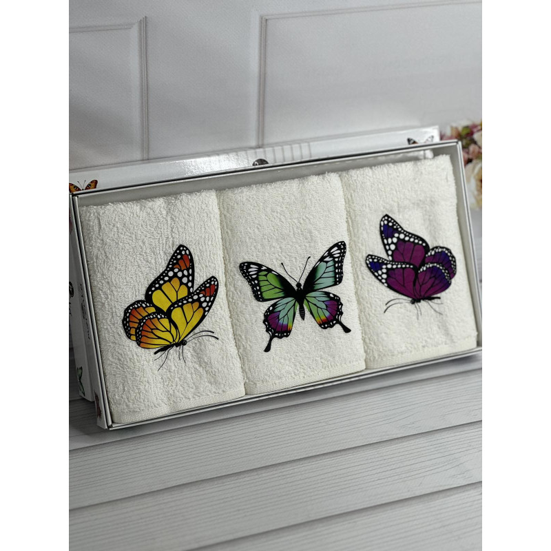 Merzuka butterfly Махрові рушники 30х50см., 3шт. (62908)