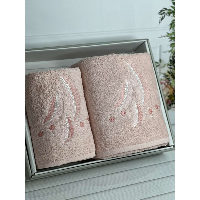 Piante pero pembe 3D 2в1 бавовняні рушники.Туреччина. (88793)