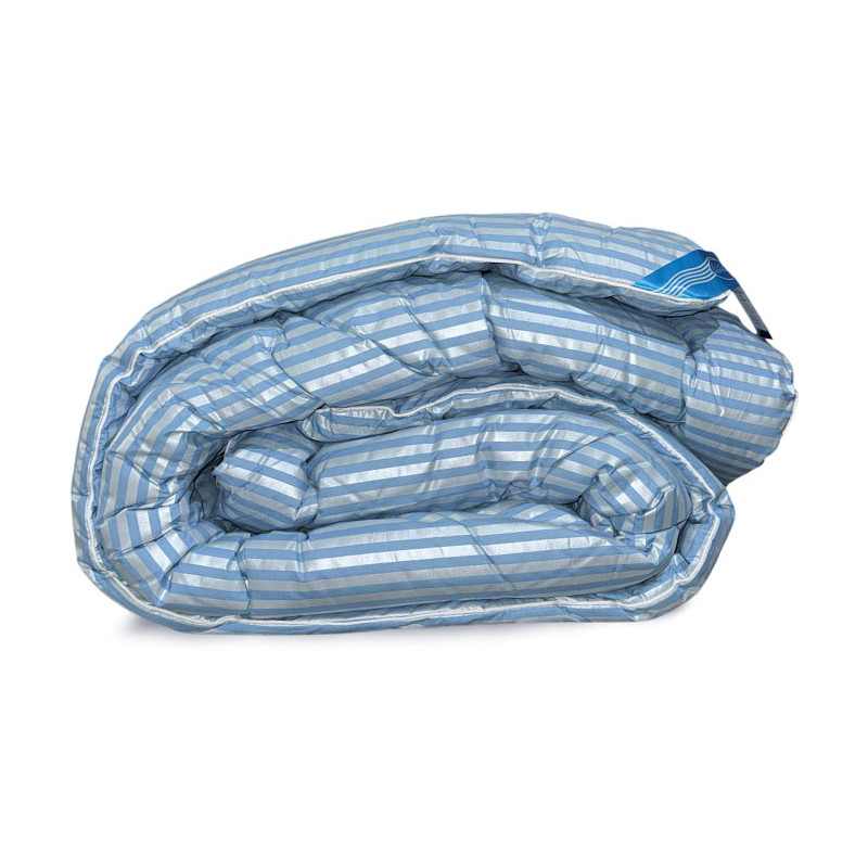 Ковдра Лебединий пух Leleka-Textile 200х220 блакитний страйп (70/6590)