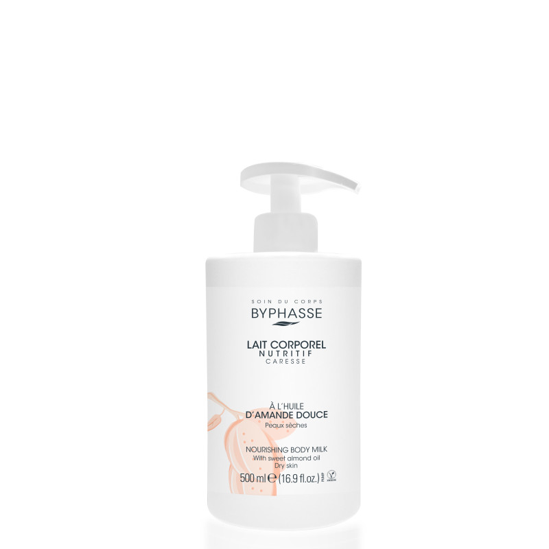 Byphasse Nourishing Body Milk With Sweet Almond Oil Dry Skin (Pump)