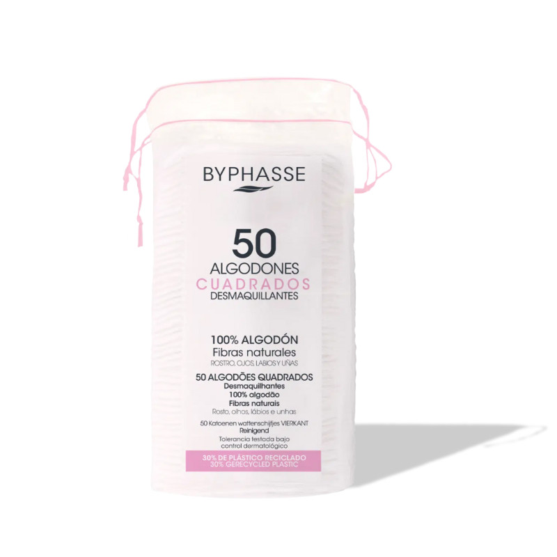 Byphasse 50 Square Cotton Pads For Make Up Removal