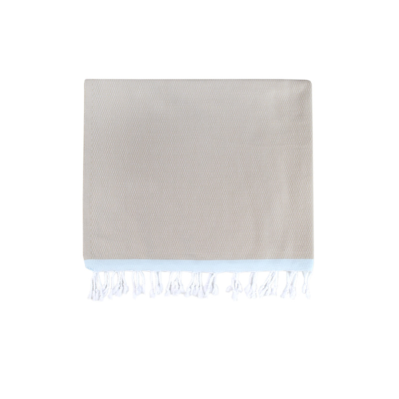 Рушник Barine Pestemal - Basak 95*165 Beige-Mint бежевий-ментоловий