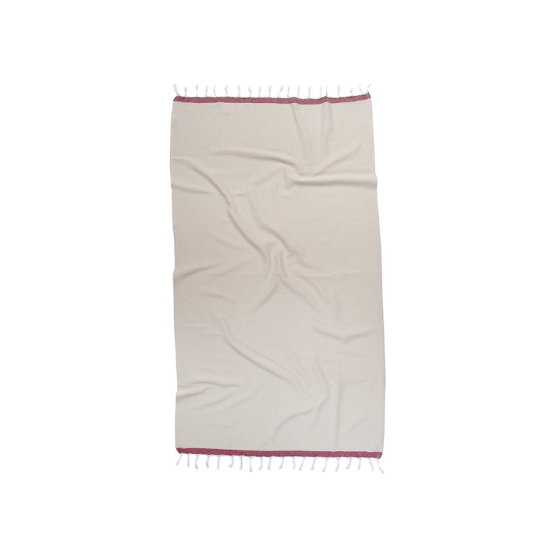 Рушник Barine Pestemal - Basak 95*165 Beige-Marsala бежевий-марсала