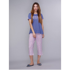 Домашній одяг US Polo Assn - Футболка і бриджі 15601 сині, L