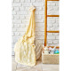 Дитяче покривало піке Karaca Home - Baby star sari жовтий 80*120