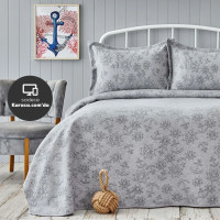 Покривало з наволочками Nautica Home - Doris a.gri світло-сірий 230*240