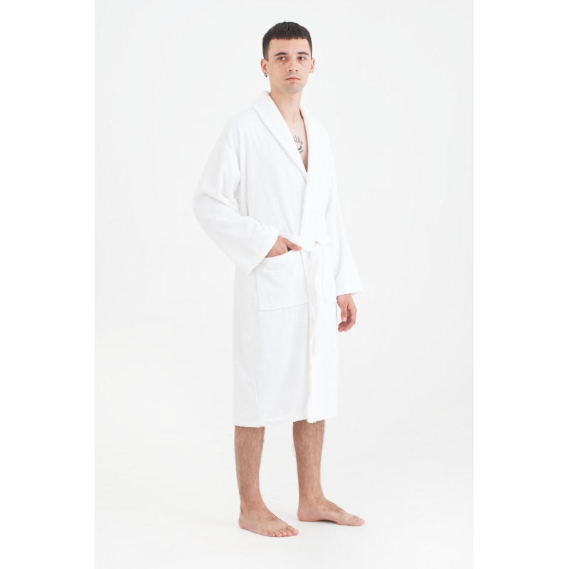 Халат махровий unisex Lotus Home - Basic Line white M