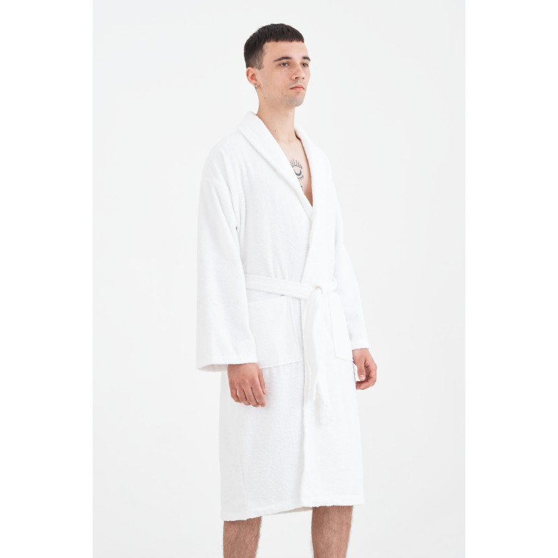 Халат махровий unisex Lotus Home - Basic Line white M