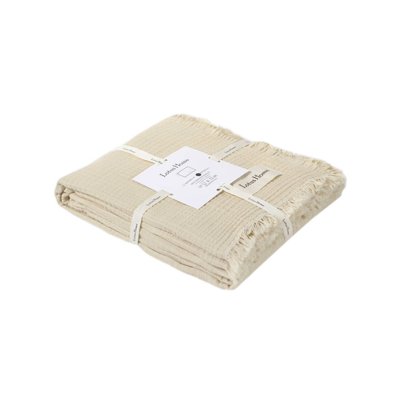 Покривало Lotus Home Napa muslin бежеве 200*220