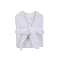 Бавовняний халат Lotus Home Vera білого кольору розміру S/M