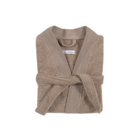 Бавовняний халат-кімоно Lotus Home Vera бежевого кольору L/XL