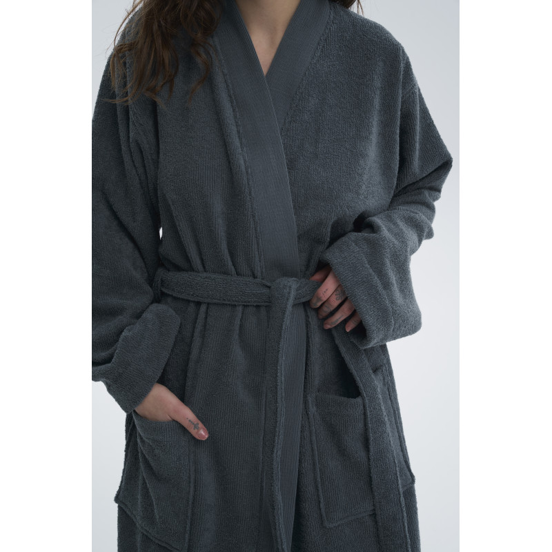 Бавовняний халат-кімоно Lotus Home Vera, синій, S/M
