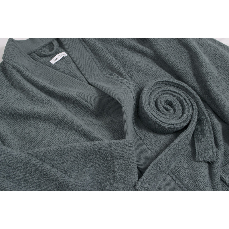 Бавовняний халат-кімоно Lotus Home Vera, синій, S/M