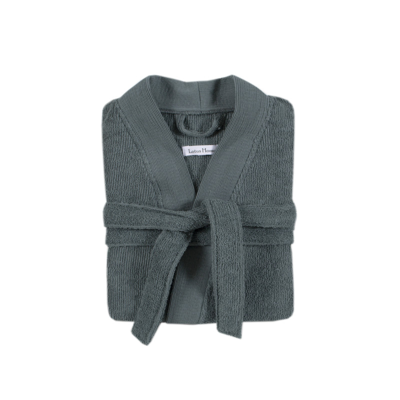 Бавовняний халат-кімоно Lotus Home Vera, синій, L/XL