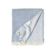 Бавовняне покривало Lotus Home Premium Stripe синє, піке, 190×225 см