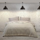 Бавовняне покривало Lotus Home Premium Stripe коричневе, 190×225 см