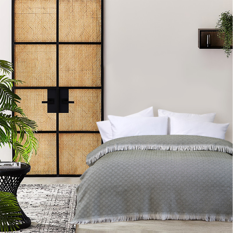 Покривало Lotus Home Roina хакі 220×240 см, бавовна