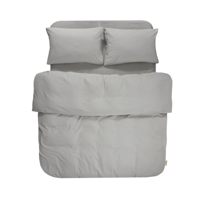 Постільна білизна Lotus Home Washed Cotton Kansas сіра, євро