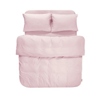 Постільна білизна Lotus Home Kansas, євро, Washed Cotton, рожева