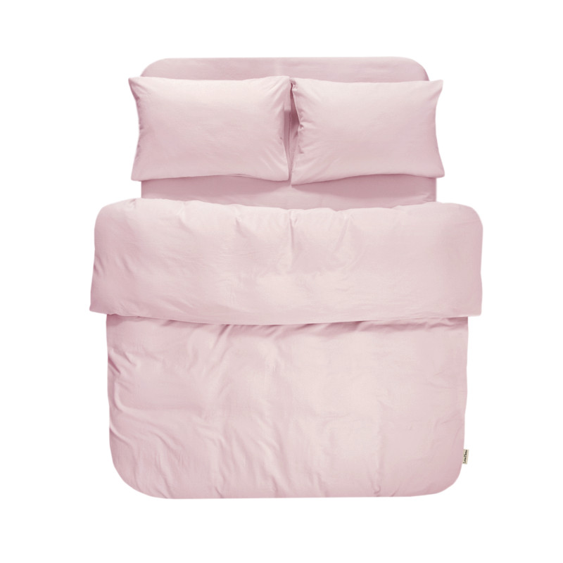 Постільна білизна Lotus Home Kansas, євро, Washed Cotton, рожева