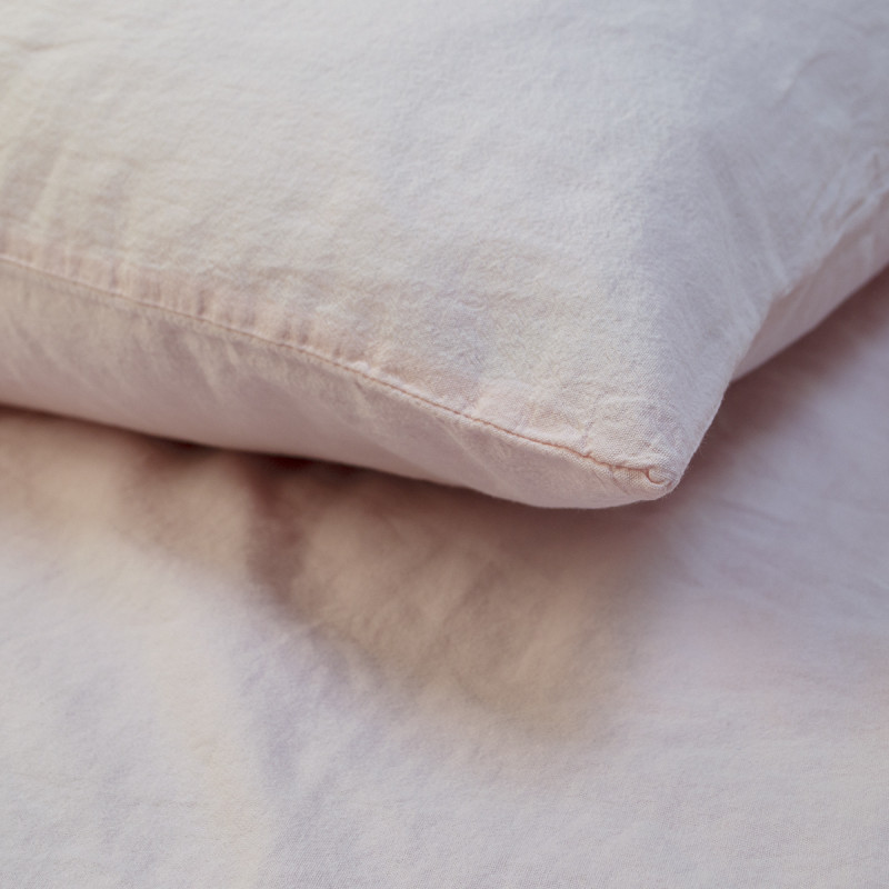 Постільна білизна Lotus Home Kansas, євро, Washed Cotton, рожева