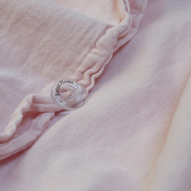 Постільна білизна Lotus Home Kansas, євро, Washed Cotton, рожева