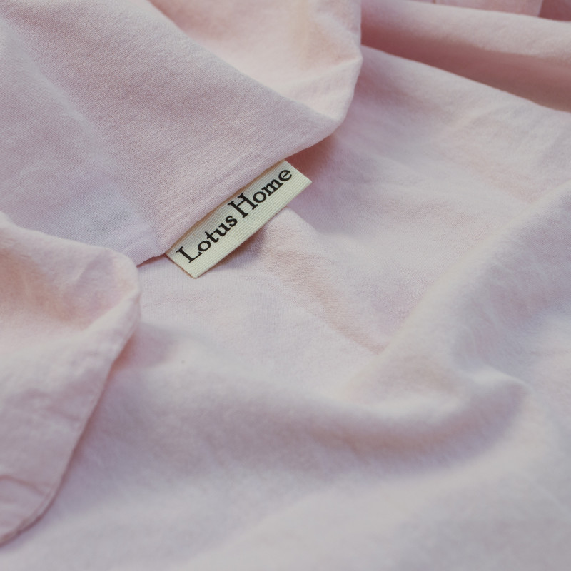 Постільна білизна Lotus Home Kansas, євро, Washed Cotton, рожева