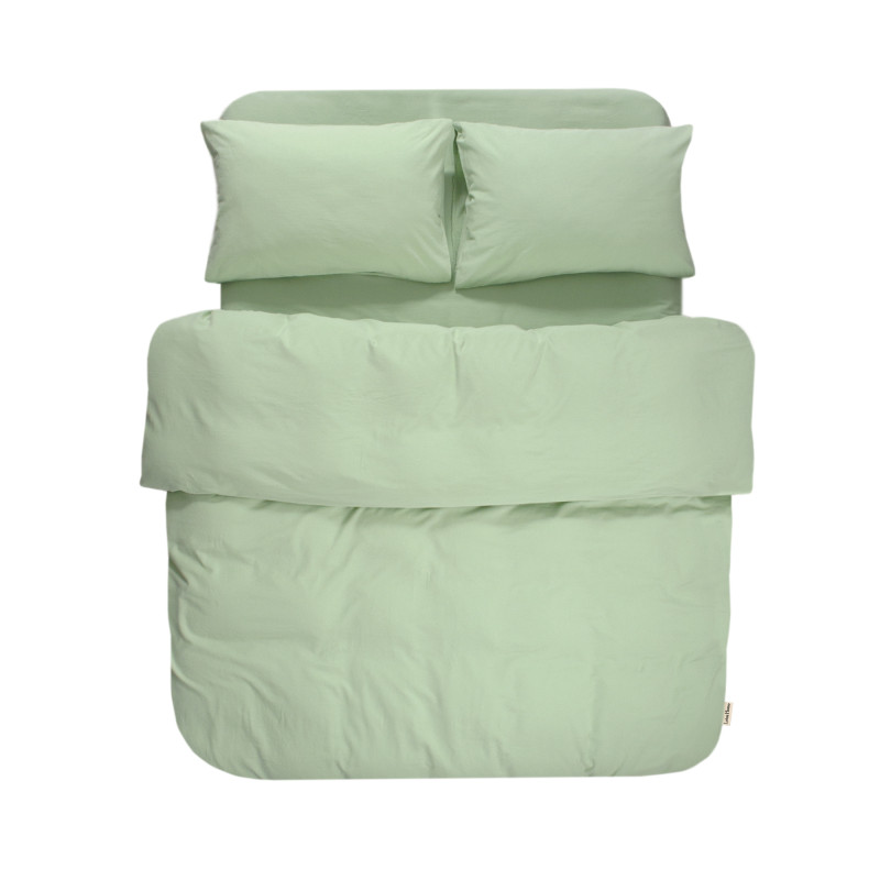 Постільна білизна Lotus Home Washed Cotton Kansas євро, світло-зелена