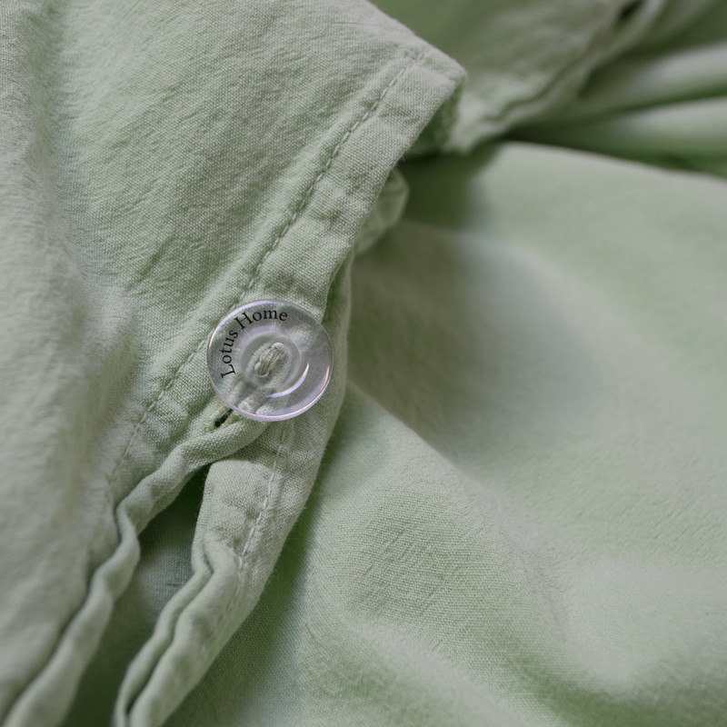 Постільна білизна Lotus Home Washed Cotton Kansas євро, світло-зелена