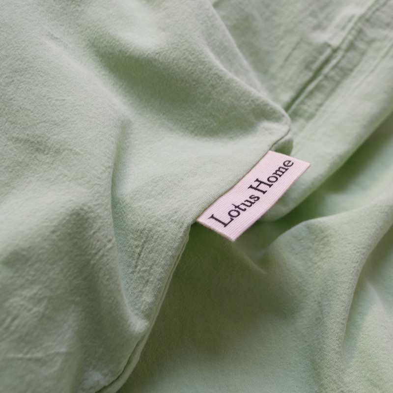 Постільна білизна Lotus Home Washed Cotton Kansas євро, світло-зелена