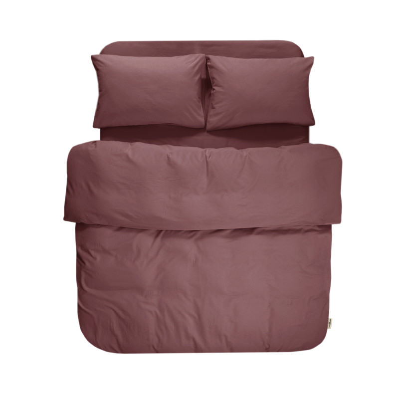 Постільна білизна Lotus Home Kansas євро, Washed Cotton, бургунді