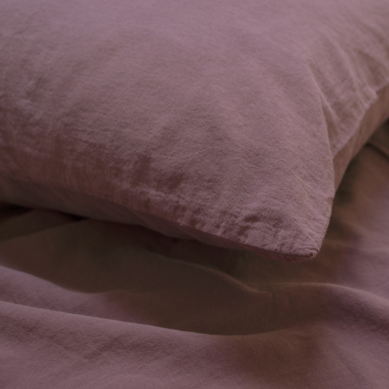 Постільна білизна Lotus Home Kansas євро, Washed Cotton, бургунді
