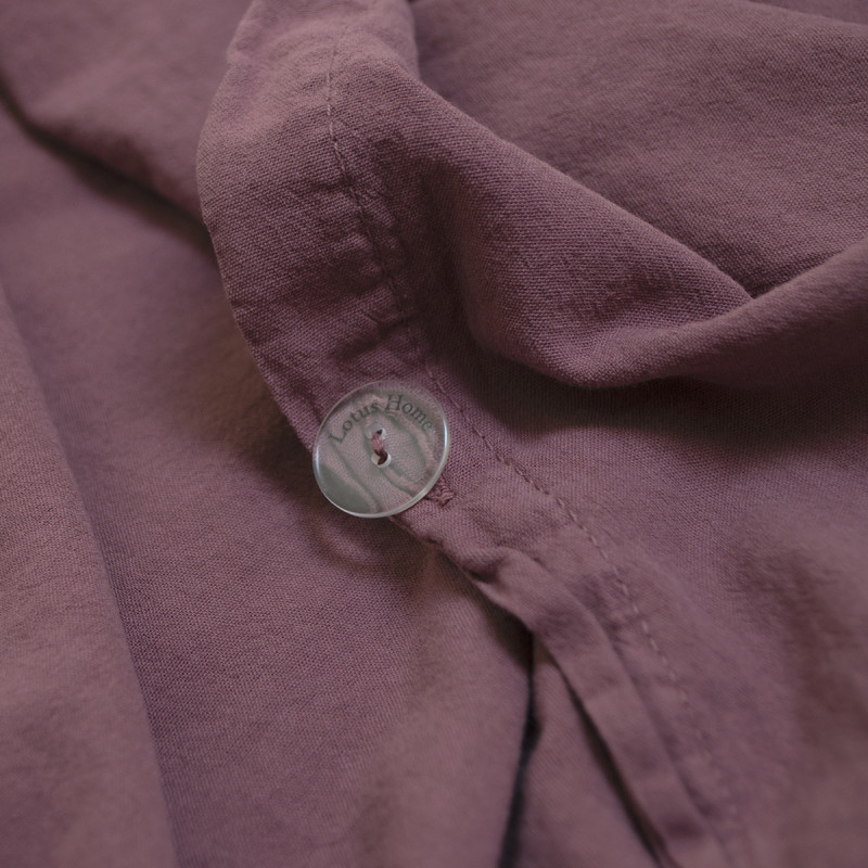 Постільна білизна Lotus Home Kansas євро, Washed Cotton, бургунді
