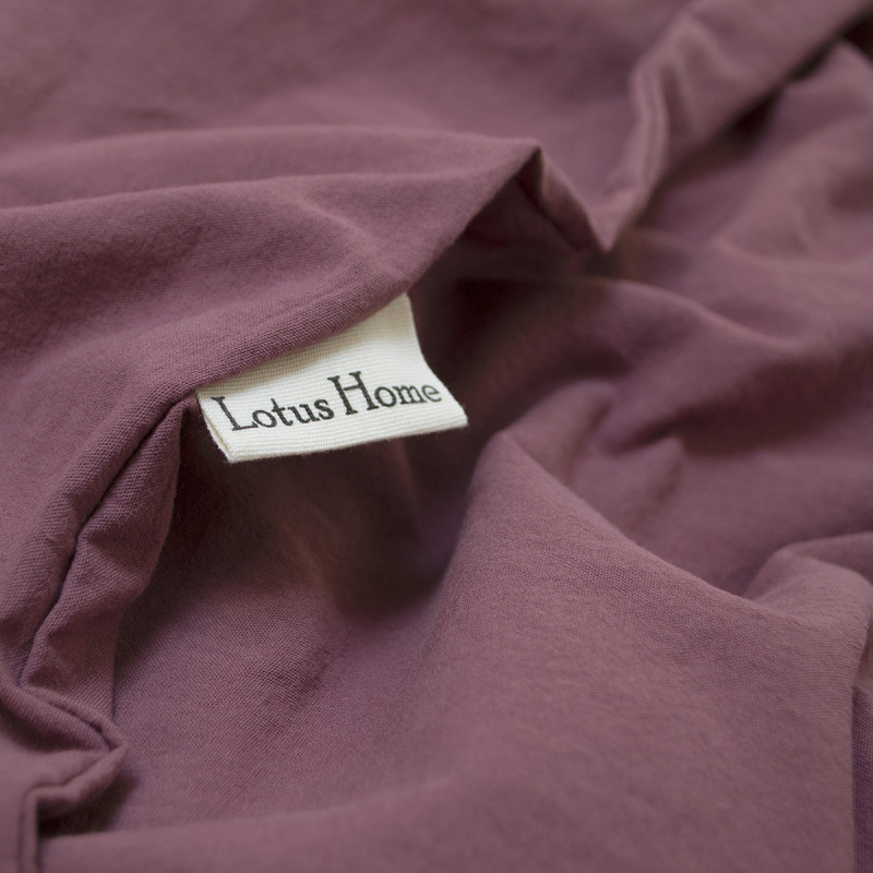 Постільна білизна Lotus Home Kansas євро, Washed Cotton, бургунді