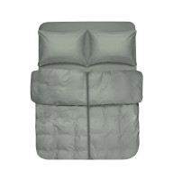 Комплект постільної білизни Lotus Home Rebeca оливковий, сімейний, 100% бавовна