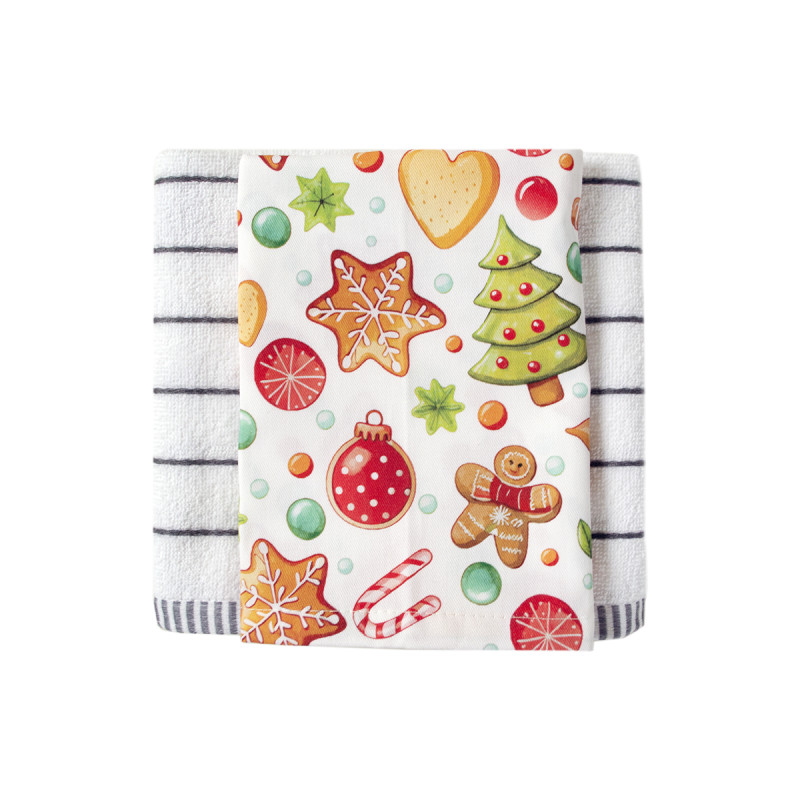 Набір бавовняних рушників Lotus Home Christmas Sweets, 40×60 см, 2 шт.