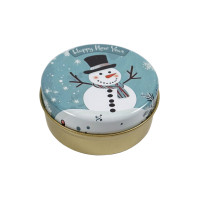 Lotus Home Snowman — аромасвічка з ароматом імбирного печива, 90 мл, блакитна