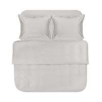 Постільна білизна Lotus Home Dakota Modern, сатин, Євро, сіра