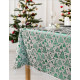 Зелена новорічна скатертина Lotus Home New Year, 140×140 см, поліестер