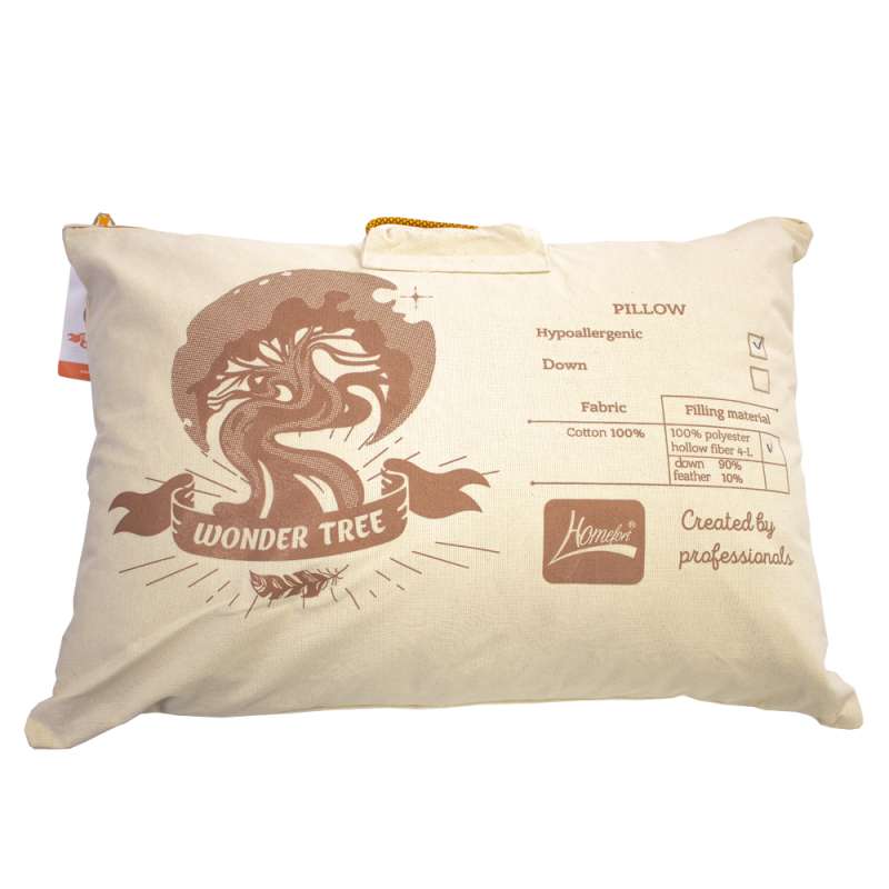 Гіпоалергенна подушка Homefort Magic Medium 40×60 см, бавовна, жовта
