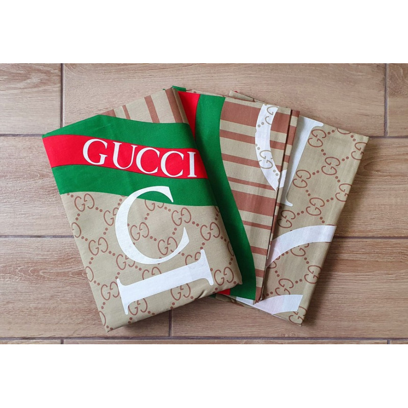 Постільний комплект Gucci (Гуччі) коричневий