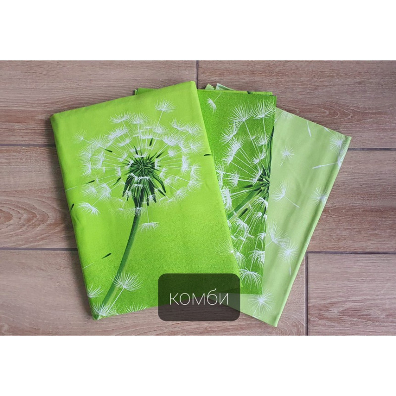 Постільний комплект Одуванчики салатові