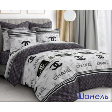 Постільний комплект Шанель (Chanel) чорнобілий