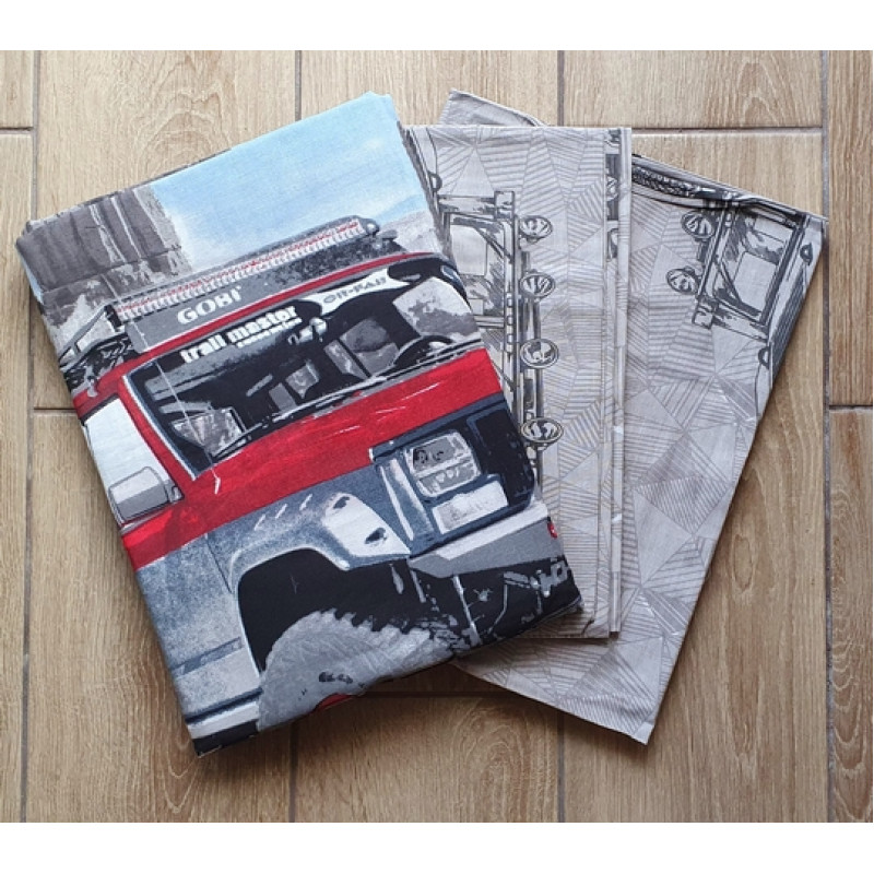 Детская кровать Джипы серые