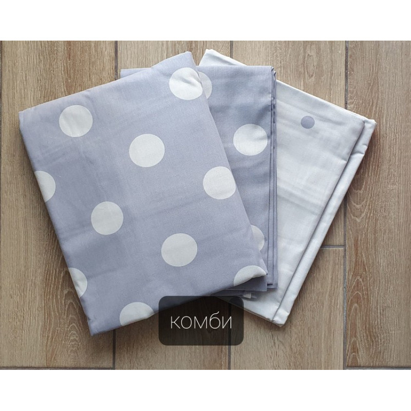 Постільний комплект Горох сірий