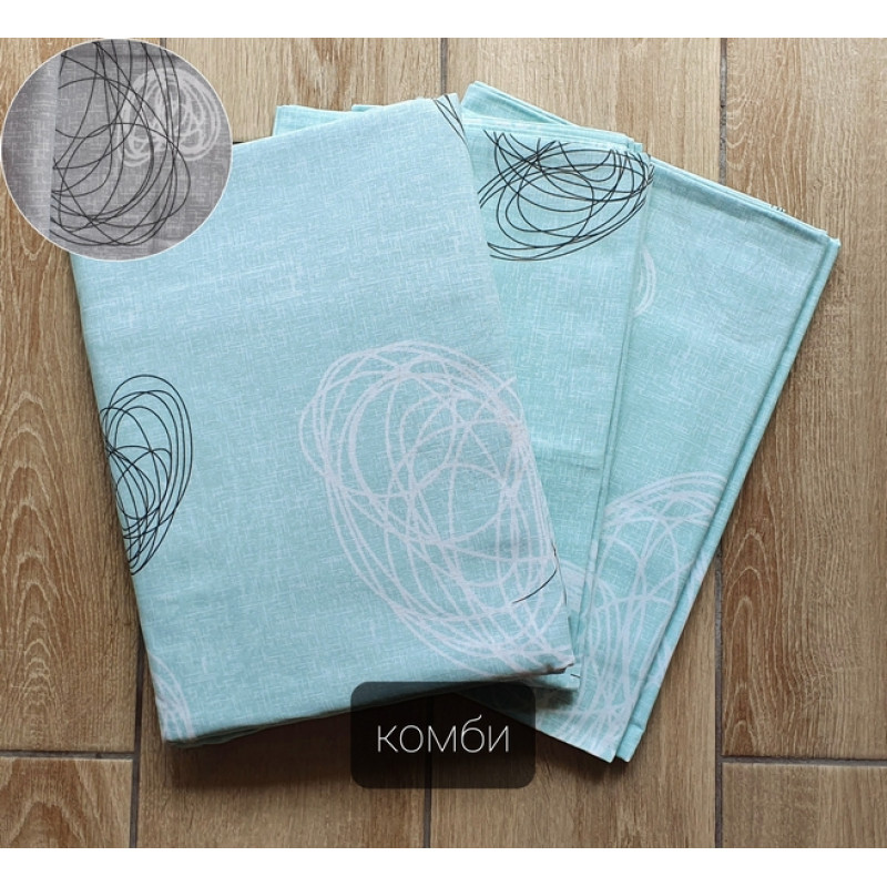 Постельный комплект Сердце-паутинка бирюзовое