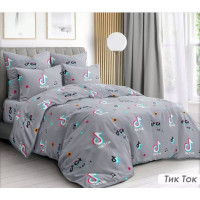 Постельный комплект Тик Ток (Tik Tok) серый