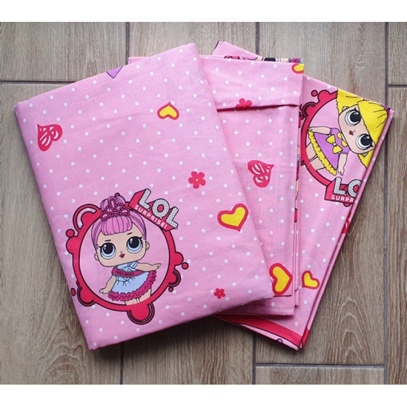 Детское постельное белье Куклы Лол (Lol) розовое в кроватку